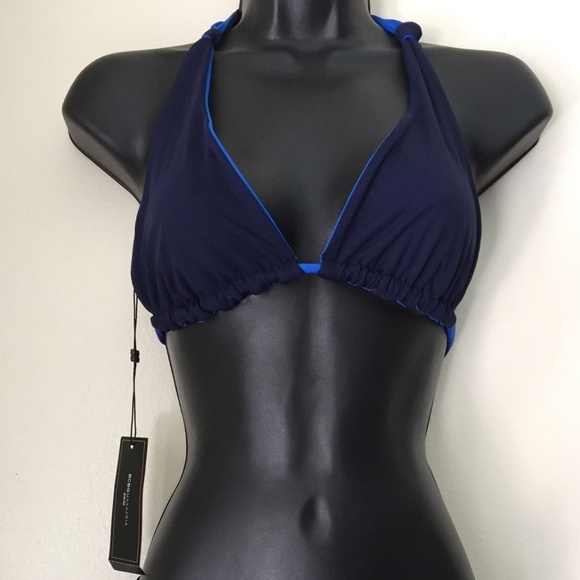 BCBG BIKINI SWIMSUIT REVERSIBLE NAVY BLUE - Picture 3 of 8